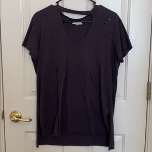 Lush- V Neck Rocker Tee